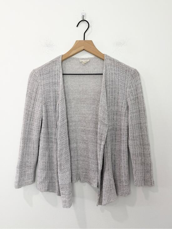 Eileen Fisher Sweaters - Eileen Fisher 100% Organic Linen Women’s Open Front Cardigan Size Small